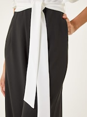 Roman Black Colour Block V-Neck Jumpsuit - Image 5 of 5