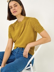 Roman — Pointelle-Strick-T-Shirt - Bild 1 von 5