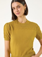 Roman — Pointelle-Strick-T-Shirt - Bild 4 von 5