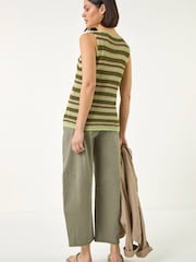 Roman Green Shimmer Stripe Knit Vest - Image 3 of 5