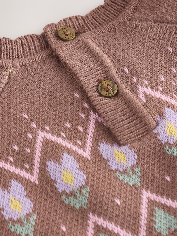 Chocolate Brown Fairisle Knitted Jumper and Legging Baby Set 2 Piece (0mths-2yrs) - Image 12 of 12 Chocolate Brown Fairisle Knitted Jumper and Legging Baby Set 2 Piece (0mths-2yrs) - Image 12 of 12