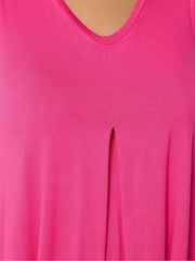 Yours Curve Pink Pleated Front Vest Top - Image 4 of 5