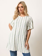 Yours Curve White Swing Jersey Tunic Top - Image 1 of 5