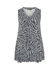 Yours Curve Grey Pleated Front Vest Top - Image 5 of 5