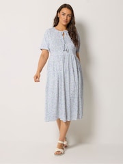 Yours Curve Cream Throw On Midaxi Dress - Image 2 of 6