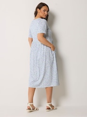 Yours Curve Cream Throw On Midaxi Dress - Image 3 of 6