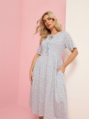 Yours Curve Cream Throw On Midaxi Dress - Image 5 of 6