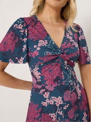 Long Tall Sally Blue Twist Front Maxi Dress - Image 4 of 5