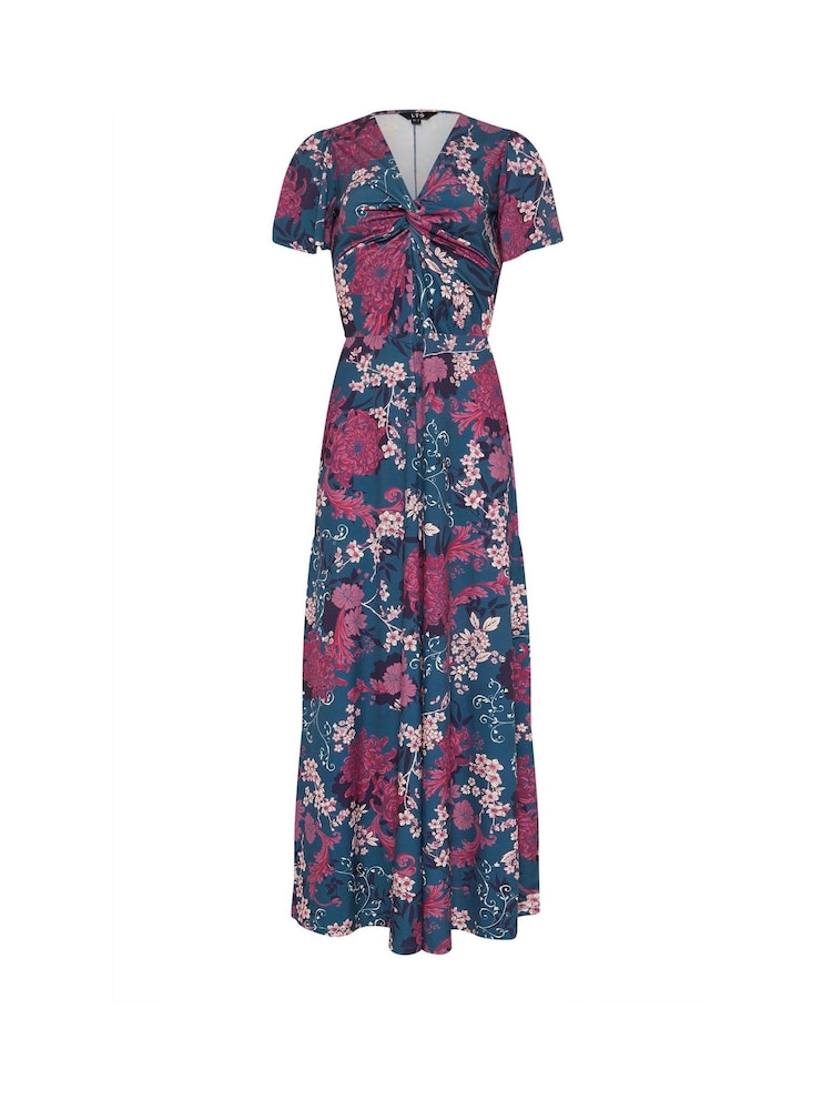 Long Tall Sally Blue Twist Front Maxi Dress - Image 5 of 5