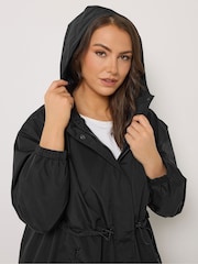 Yours Curve Black Waterproof Longline Jacket - Image 4 of 5