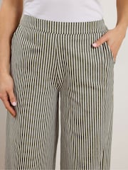 Long Tall Sally Green Stripe Wide Leg Trousers - Image 4 of 5