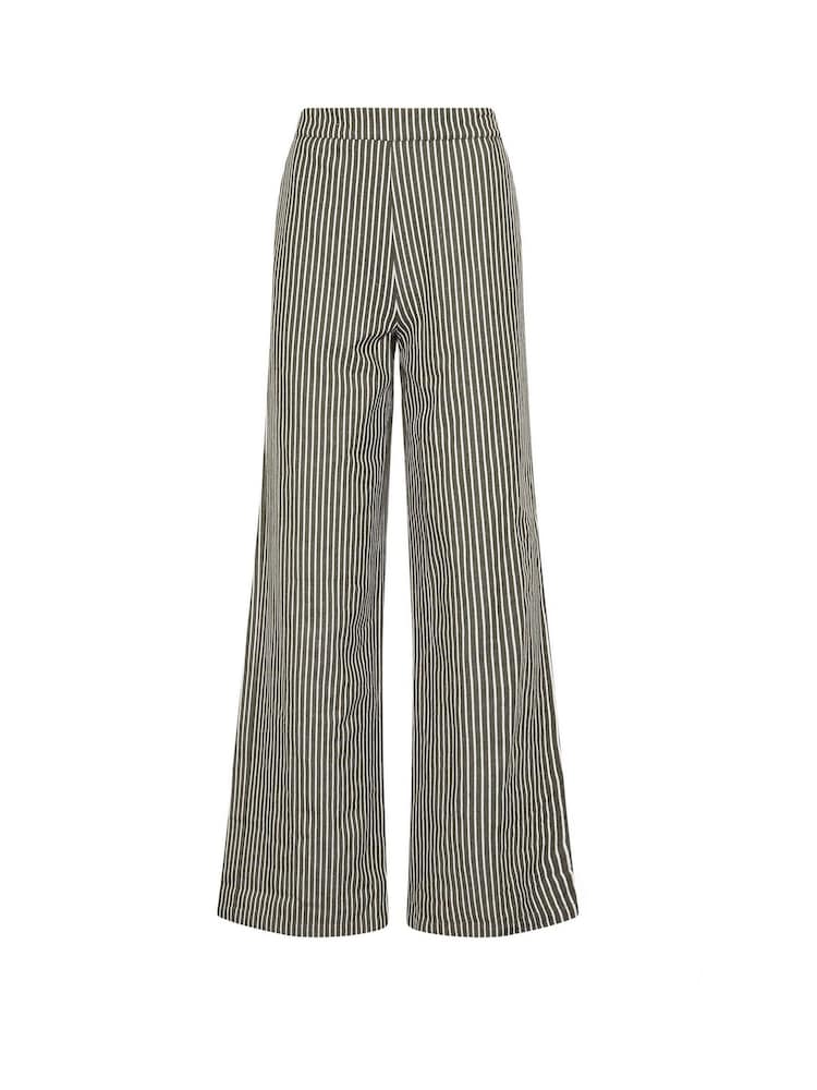 Long Tall Sally Green Stripe Wide Leg Trousers - Image 5 of 5