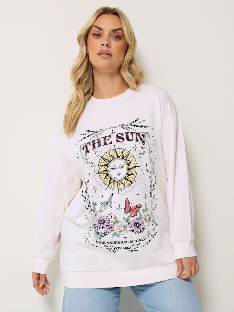 Yours Curve Sun And Moon Sweat Top - 圖片 1/5