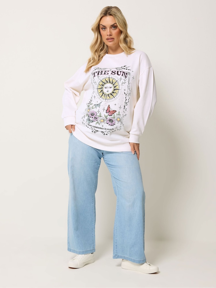 Yours Curve Sun And Moon Sweat Top - 圖片 2/5