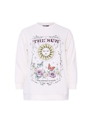 Yours Curve Sun And Moon Sweat Top - 圖片 5/5