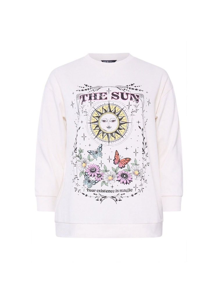 Yours Curve Sun And Moon Sweat Top - 圖片 5/5