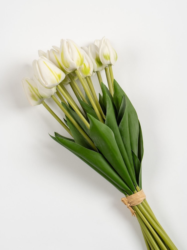 Scottish Everlastings Ltd White Artificial Tulip Bundle - Image 2 of 2
