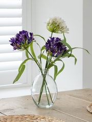 Scottish Everlastings Ltd Purple Artificial Agapanthus in Vase - Image 1 of 3