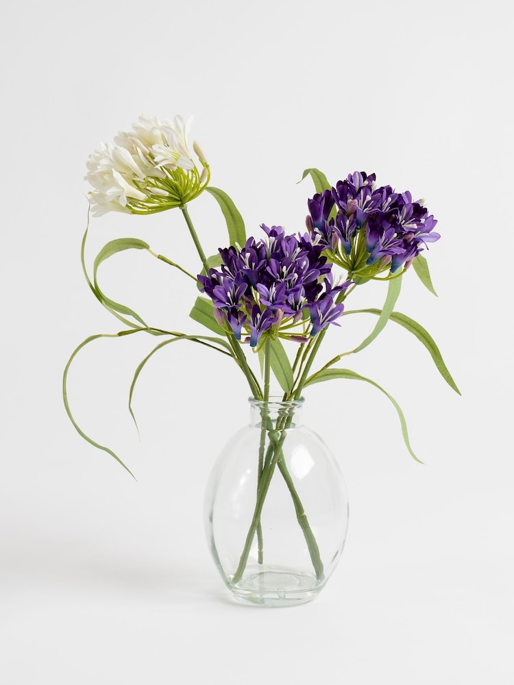 Scottish Everlastings Ltd Purple Artificial Agapanthus in Vase - Image 3 of 3