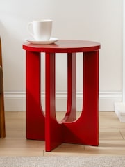 Scottish Everlastings Ltd Red Round Side Table - Image 1 of 3