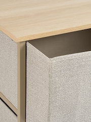 Scottish Everlastings Ltd Beige 3 Drawer Cabinet With Fabric Drawers - Image 2 of 4