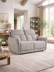 Aspire Furniture Acier Natural Ashford 2 Seater Power Recliner Sofa - Image 1 of 6