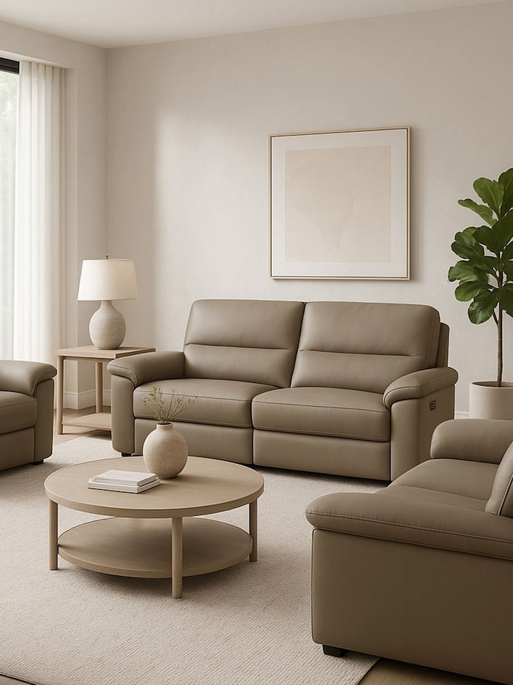 Aspire Furniture Mushroom Brown Corvan Power Recliner Sofa and Chair Set - Image 1 of 6