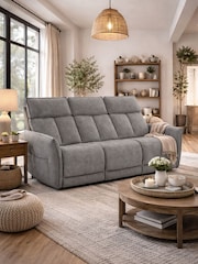 Aspire Furniture Twilight Grey Ashford 3 Seater Power Recliner Sofa - Image 1 of 6