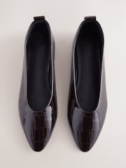 Chocolate Brown Forever Comfort® Almond Toe Ballet Flats - Image 1 of 5