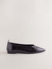 Chocolate Brown Forever Comfort® Almond Toe Ballet Flats - Image 3 of 5