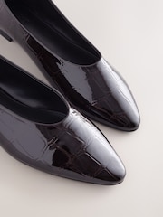 Chocolate Brown Forever Comfort® Almond Toe Ballet Flats - Image 4 of 5