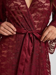 Hunkemoller Red Kimono Allover Lace Robes - Image 2 of 5