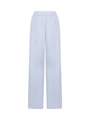 Hunkemoller Blue Woven Cotton Stripe Joggers - Image 4 of 5