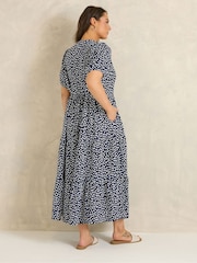 Blau - Evans Kurzarm-Kleid mit Knopfleiste - Bild 3 von 5