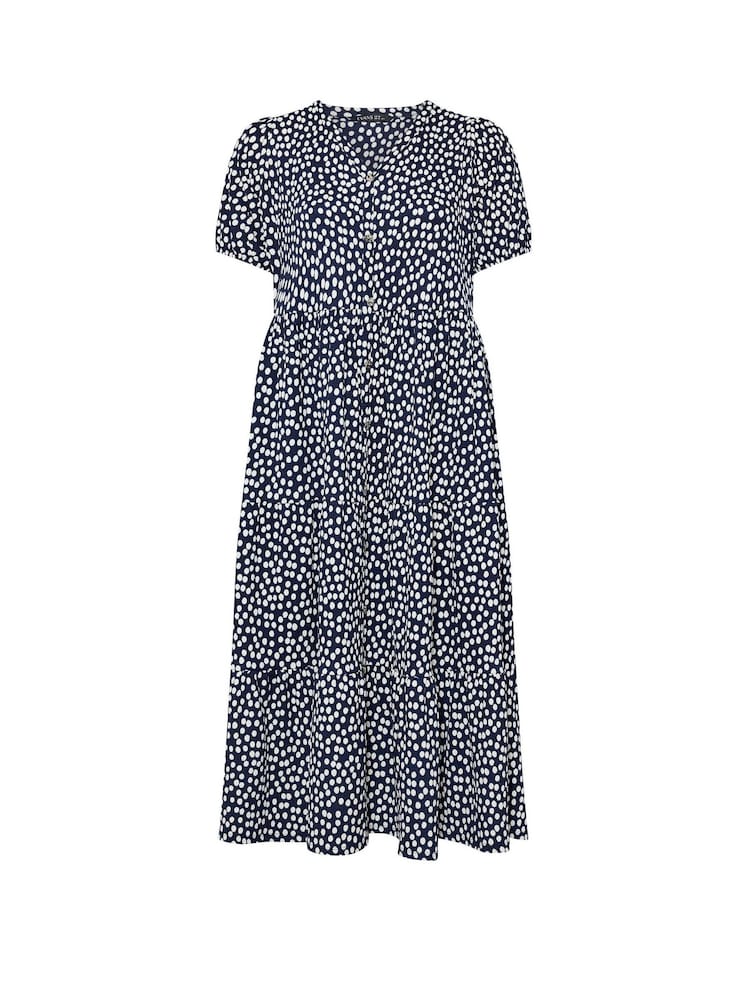 Blau - Evans Kurzarm-Kleid mit Knopfleiste - Bild 5 von 5