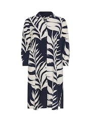 Evans Leaf Print Shirt Dress - صورة 2 من 2