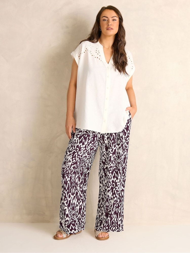 Evans Red Elasticated Waist Trousers - Image 2 of 6 Evans Red Elasticated Waist Trousers - Image 2 of 6