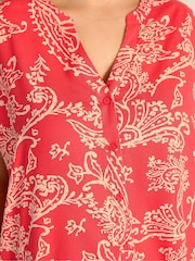 Evans Red Modal Notch Neck Shirt - Image 4 of 5