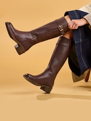 Hush Puppies Brown Anita Long Boots - Image 1 of 5