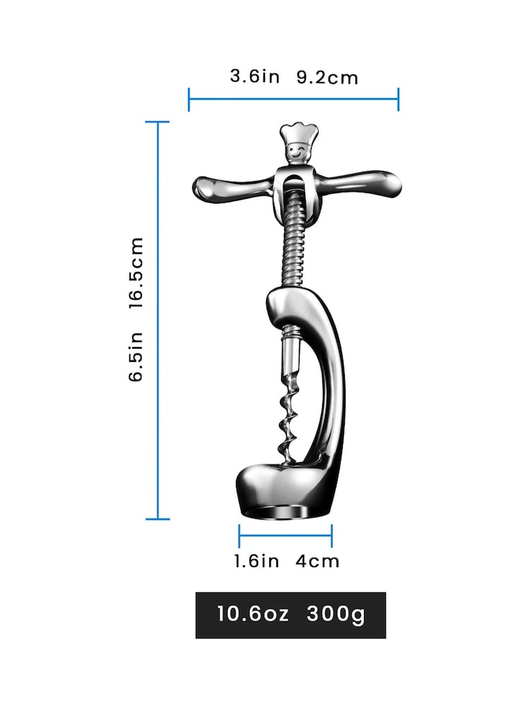 Gourmet Easy Stainless steel Heavy-Duty Corkscrew for Effortless Cork Removal - Image 4 of 4