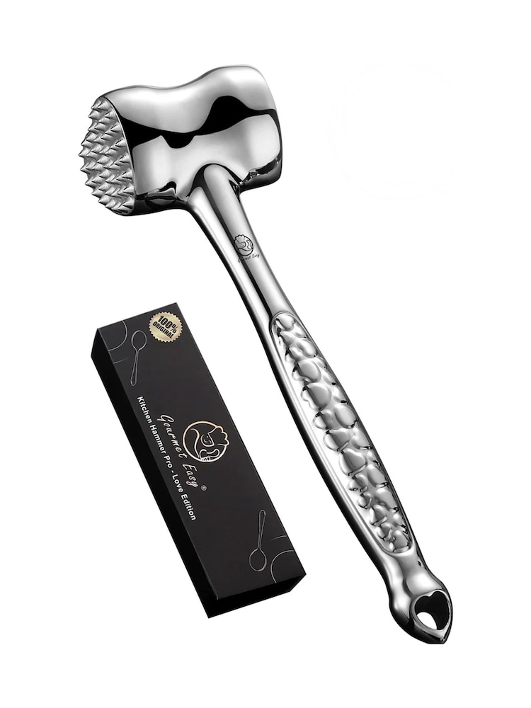 Gourmet Easy Stainless steel Heart-Shaped Dual-Sided Meat Tenderizer - Image 1 of 4