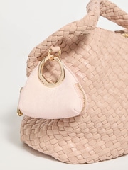 Dune London Pink Spend Circular Leather Clip Bag Charm - Image 5 of 5