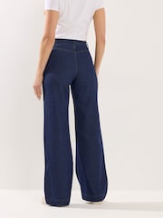 Long Tall Sally Blue Pocket Detail Wide Leg Jeans - Image 3 of 5