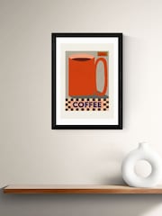 East End Prints Black How Do You Take Your Coffee Wall Art Print by Sophie Deller - Image 1 of 2
