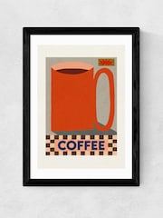 East End Prints Black How Do You Take Your Coffee Wall Art Print by Sophie Deller - Image 2 of 2