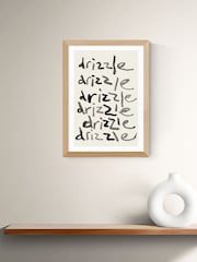 East End Prints Oak The Drizzle Pattern Wall Art Print by Cartissi - Image 1 of 2