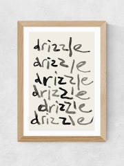 East End Prints Oak The Drizzle Pattern Wall Art Print by Cartissi - Image 2 of 2