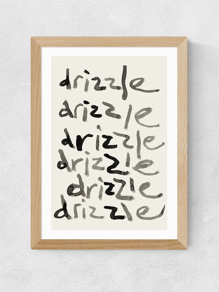 East End Prints Oak The Drizzle Pattern Wall Art Print by Cartissi - Image 2 of 2 East End Prints Oak The Drizzle Pattern Wall Art Print by Cartissi - Image 2 of 2