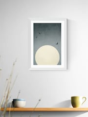 East End Prints White Moonshine Dancers Wall Art Print by Kubistika - Image 1 of 2