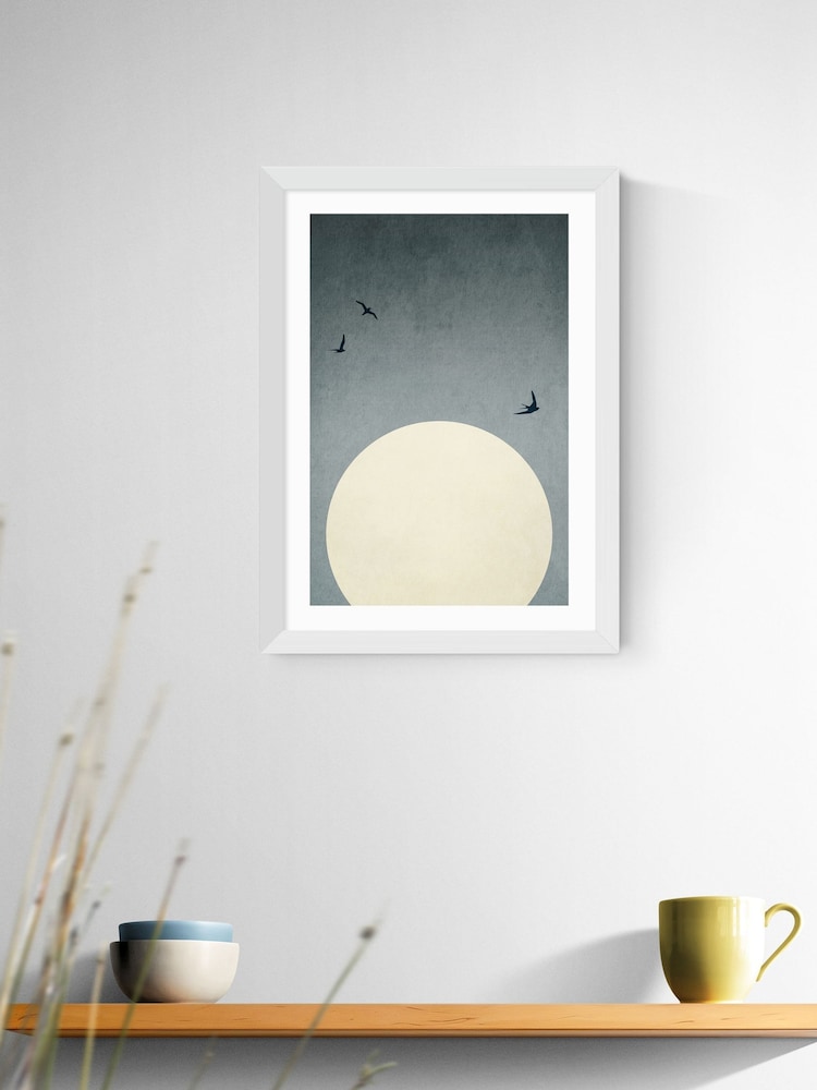 East End Prints White Moonshine Dancers Wall Art Print by Kubistika - Image 1 of 2